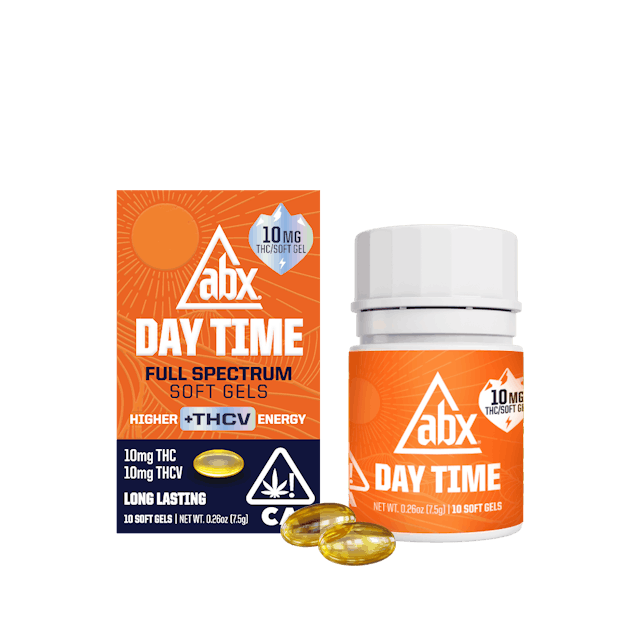 Photograph of product: Day Time | 10mg THC x 10mg THCV | 10ct Soft Gels