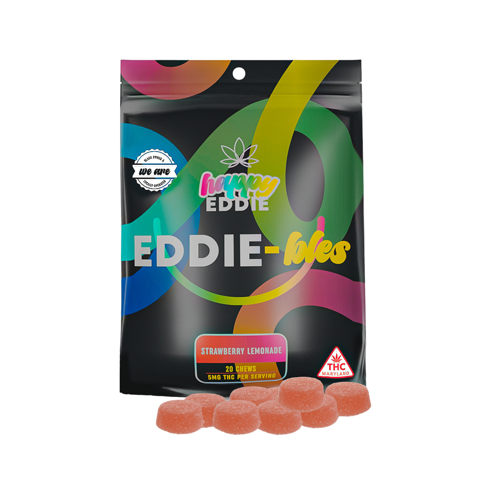 Photograph of product: Happy Eddie | Eddie-bles | 5mg TH-oui | 20pcs
