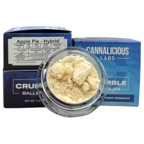 Photograph of product: Cannalicious Apple Pie Hybrid Crumble Baller Jar