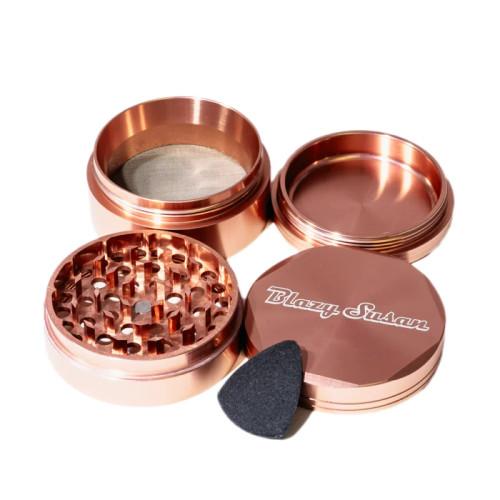 Photograph of product: Blazy Susan 4pc Aluminum Grinder 2.5", Assorted Colors