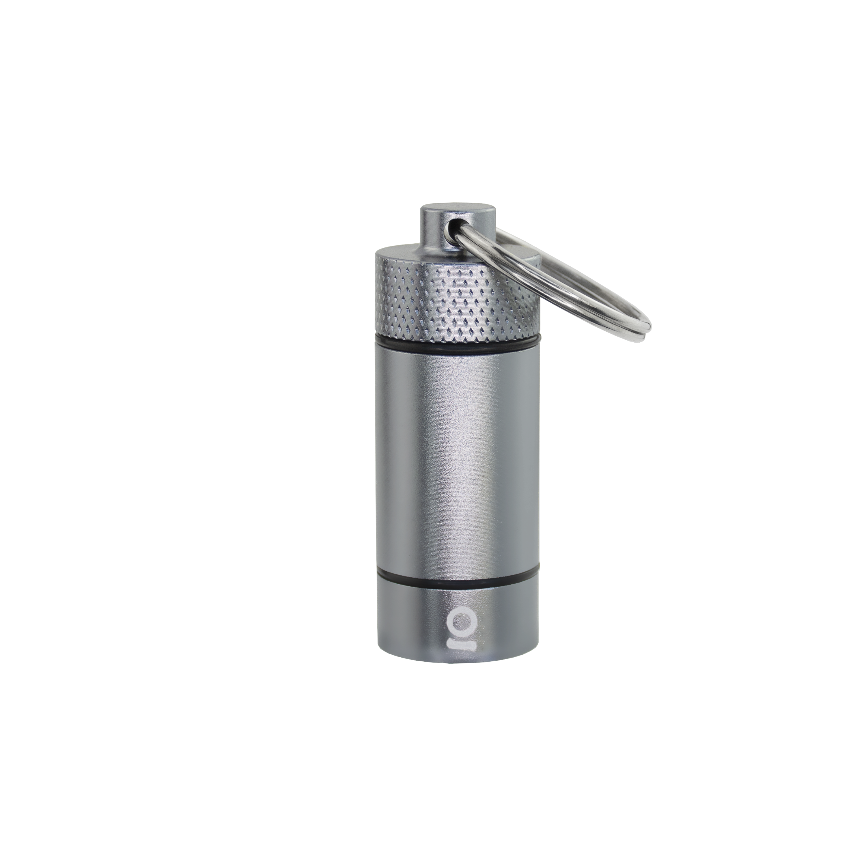 Photograph of product: Aluminum Storage Flower Key Chain | Gun Metal