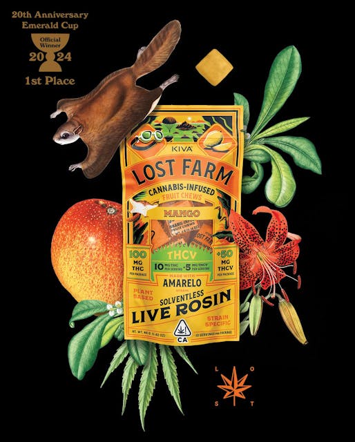 Photograph of product: Lost Farm - Mango Chews  TH-ouiV - 100mg