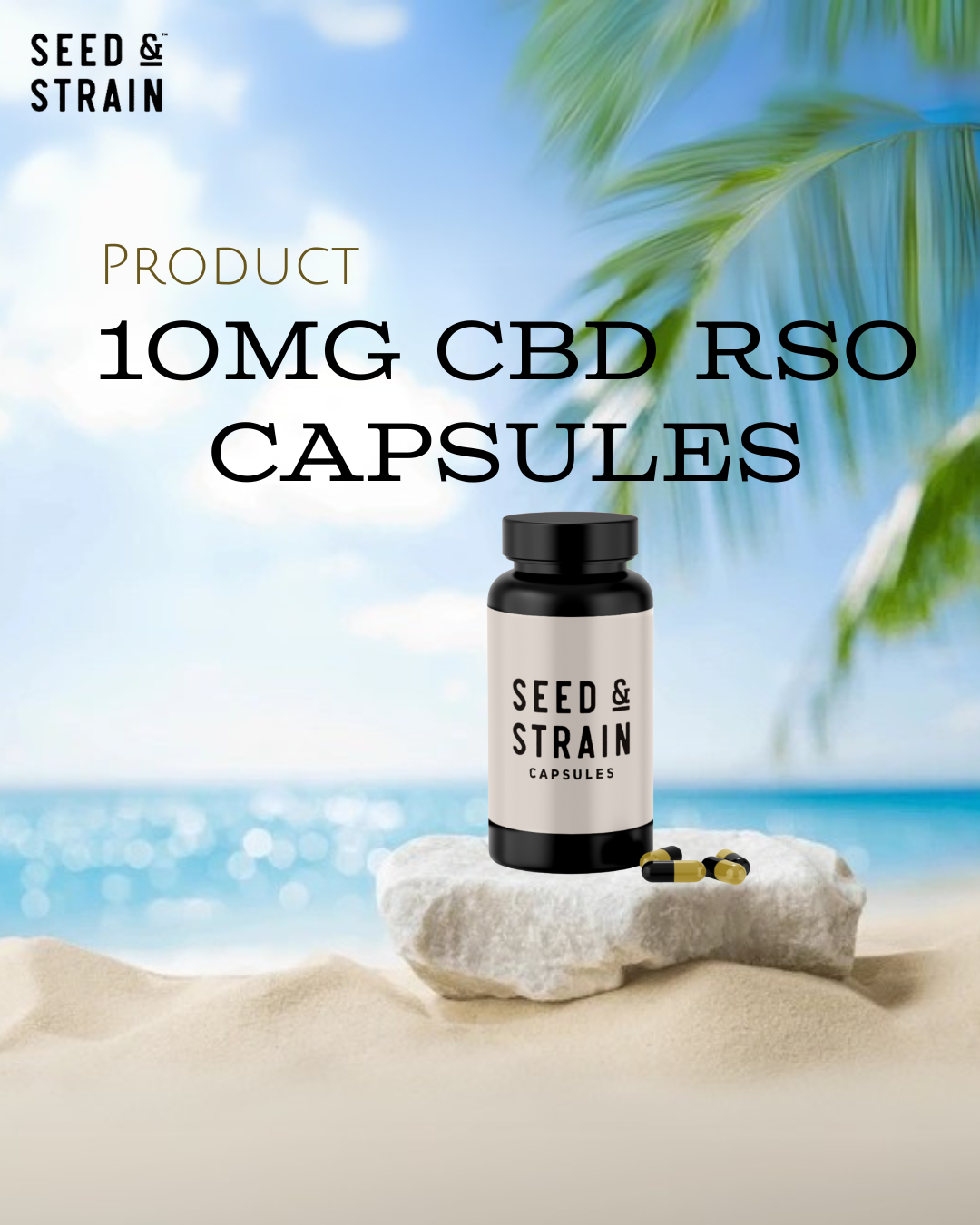Photograph of product: SS Capsules - 10mg RSO CBD - 30 Count