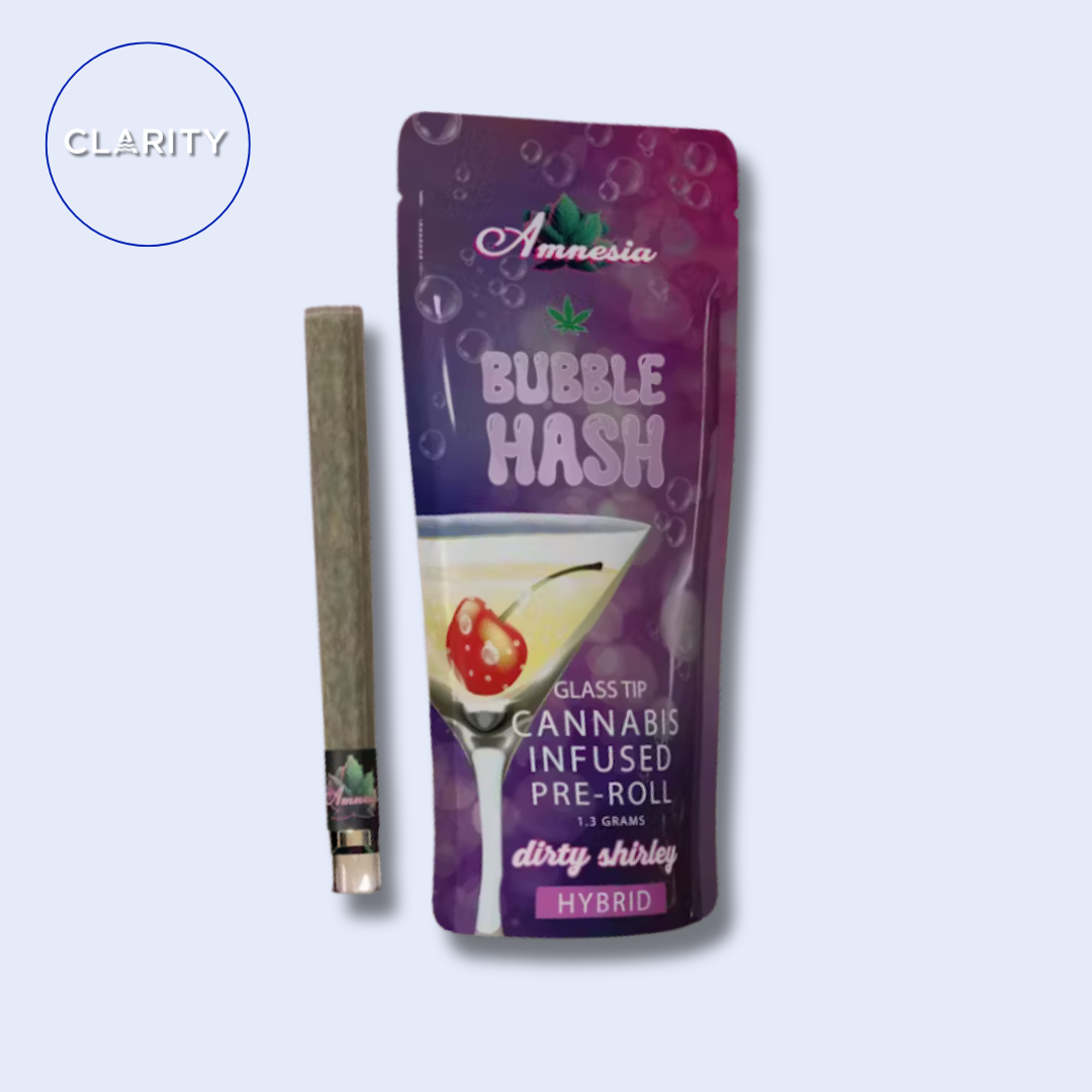 Photograph of product: Amnesia | 1.3g Bubble au chocolat Infused Preroll | Dirty Shirley
