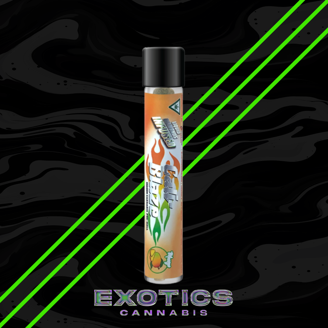 Photograph of product: Cali-Blaze - Mango Infused Pre-roll (3/$15)