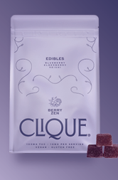Photograph of product: Clique - Berry Zen 100mg 10pk Gummies
