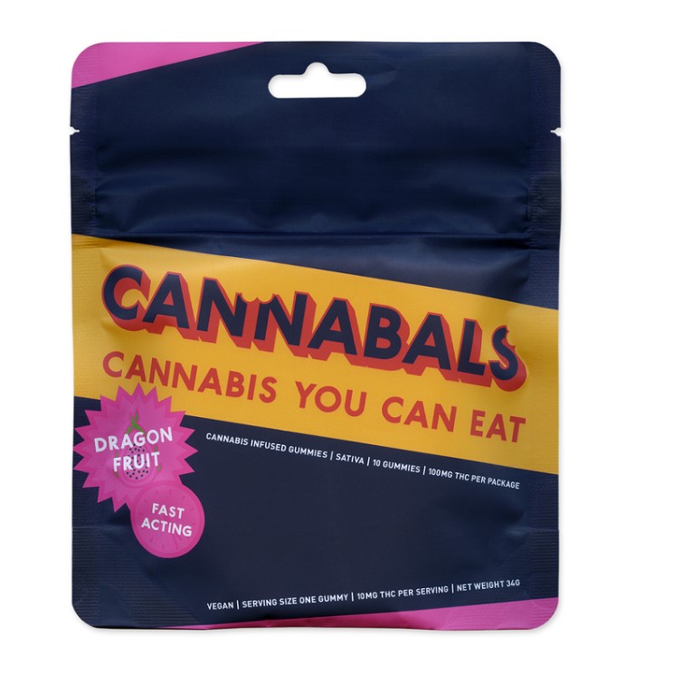 Photograph of product: Cannabals - Dragon Fruit Gummies - 100mg 10pk