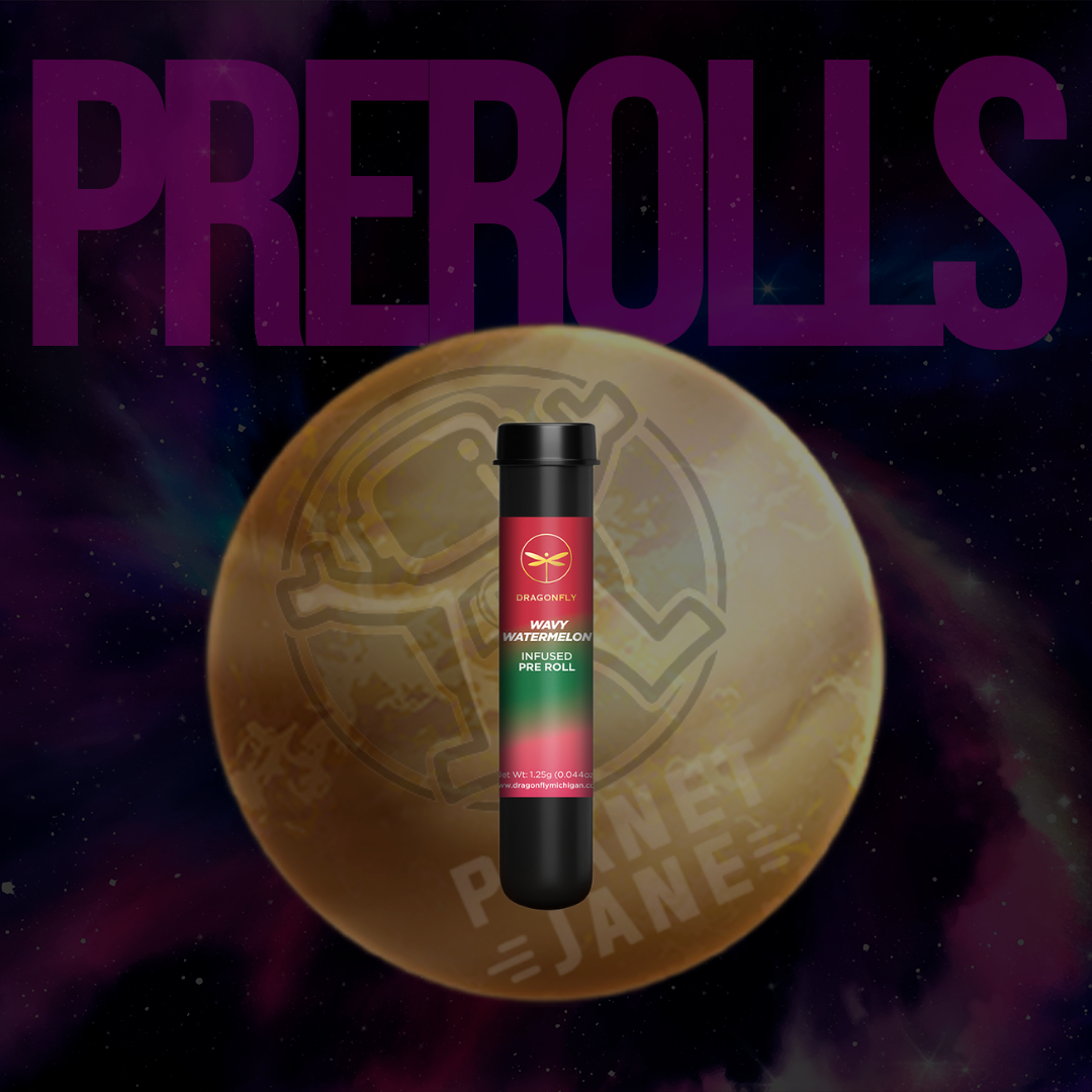 Photograph of product: Dragonfly - 1.25g Infused Preroll - Wavy Watermelon
