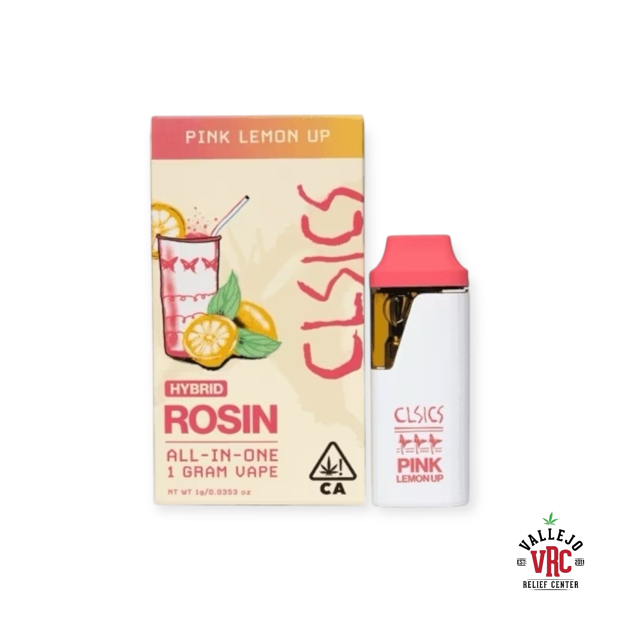 Photograph of product: PINK LEMON UP 1G ROSIN AIO