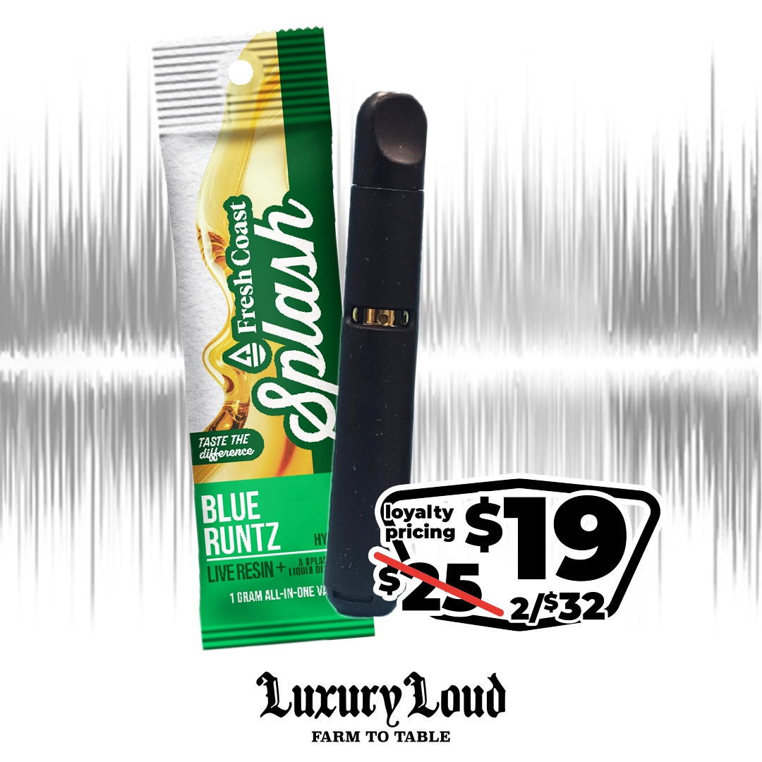 Photograph of product: Blue Runtz Splash LR Smart Vape 1g