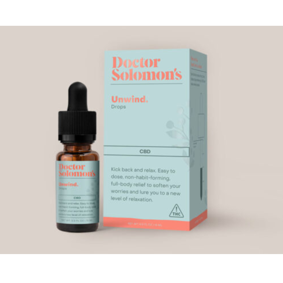 Photograph of product: Dr. Solomon's 19:1 Unwind Tincture - 475mg CBD: 25mg TH-oui