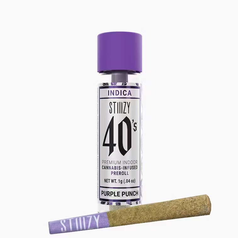 Photograph of product: Purple Punch 40's Infused Pre-Roll 1g