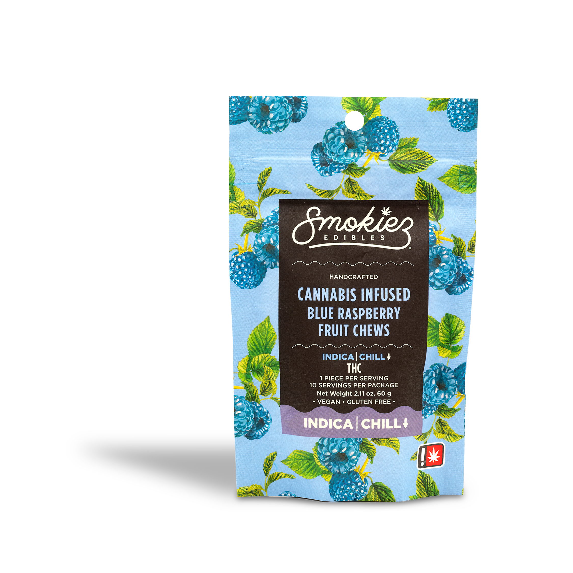 Photograph of product: Smokiez - Sour Blue Raspberry Gummiez - 2.11oz