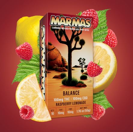 Photograph of product: Raspberry Lemonade 1:1 CBD | 10pk