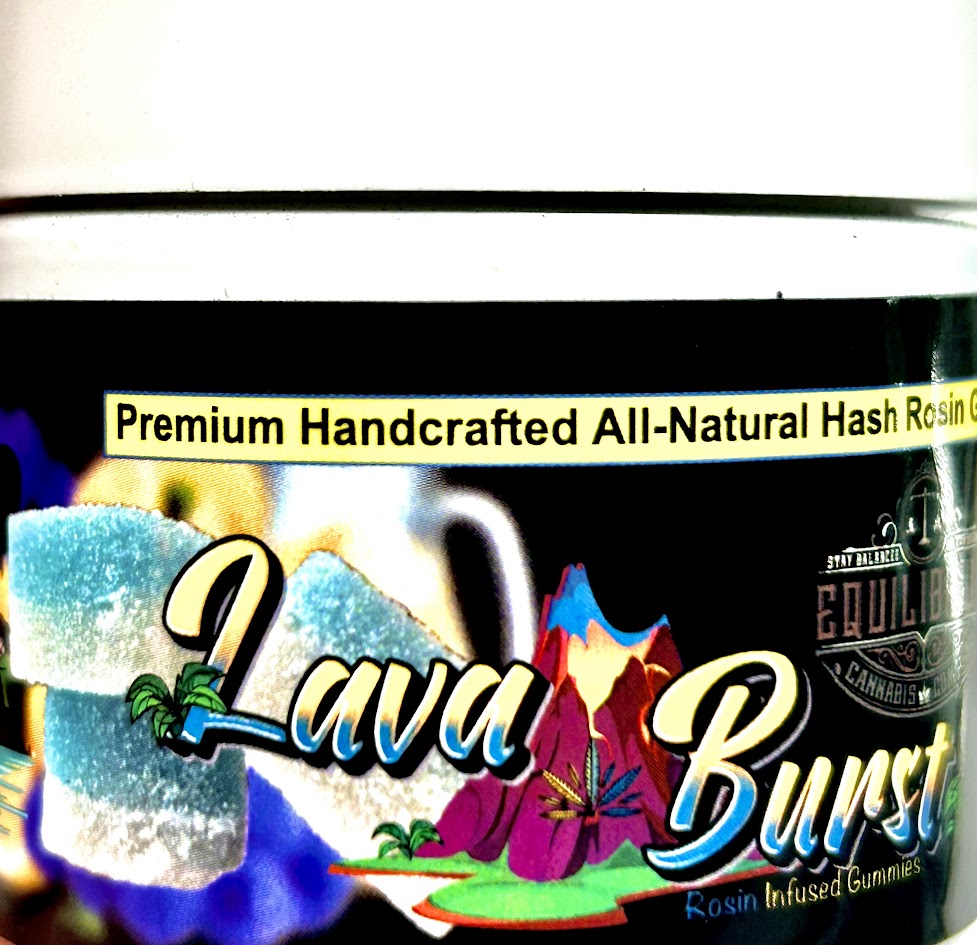 Photograph of product: Blue Lemon Breeze (100mg) - Rosin Infused Gummies