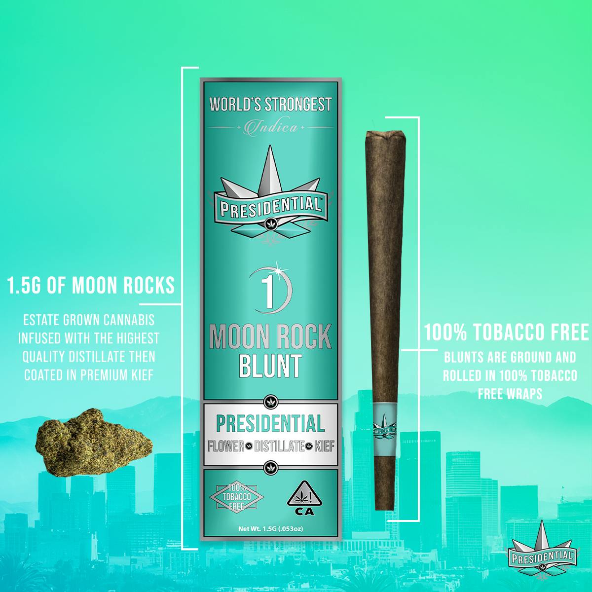 Photograph of product: AU Presidential: OG 1.5G Moon Rock Blunt