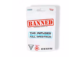 Photograph of product: Banned - 200mg 4PK Gummies - Blueberry
