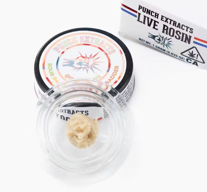 Photograph of product: Punch Extracts Sour Papaya Sherbert Tier 3 Live Rosin 1g