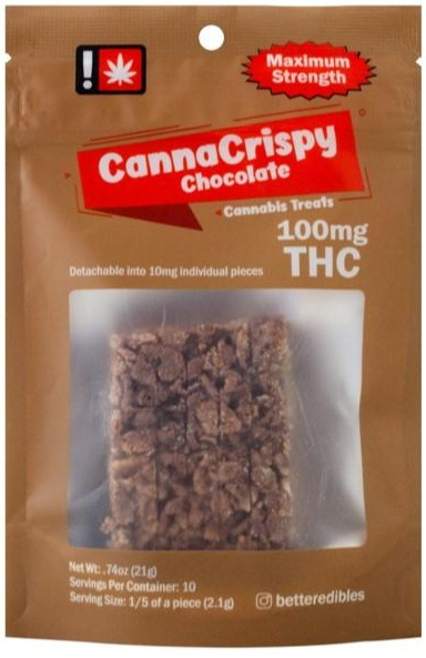 Photograph of product: CannaCrispy Chocolate Oui'd 100mg