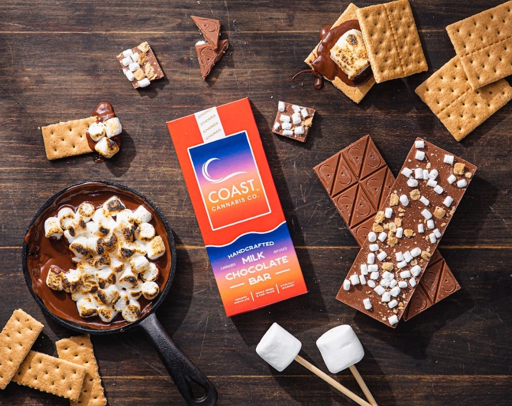 Photograph of product: COAST - S'Mores Milk Chocolate Bar (5mg/100mg)