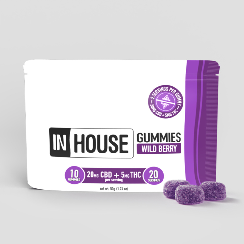 Photograph of product: In House Wild Berry 5:1 TH-oui:TH-ouiv Gummies | 10mg (10ct)