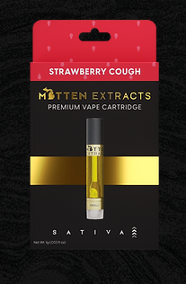Photograph of product: Mitten Extracts - 1g Cart - Strawberry Cough Oui'd