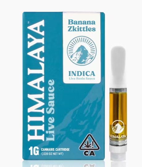 Photograph of product: HIMALAYA | BANANA ZKITTLEZ | LIVE RESIN SAUCE CART | 1G
