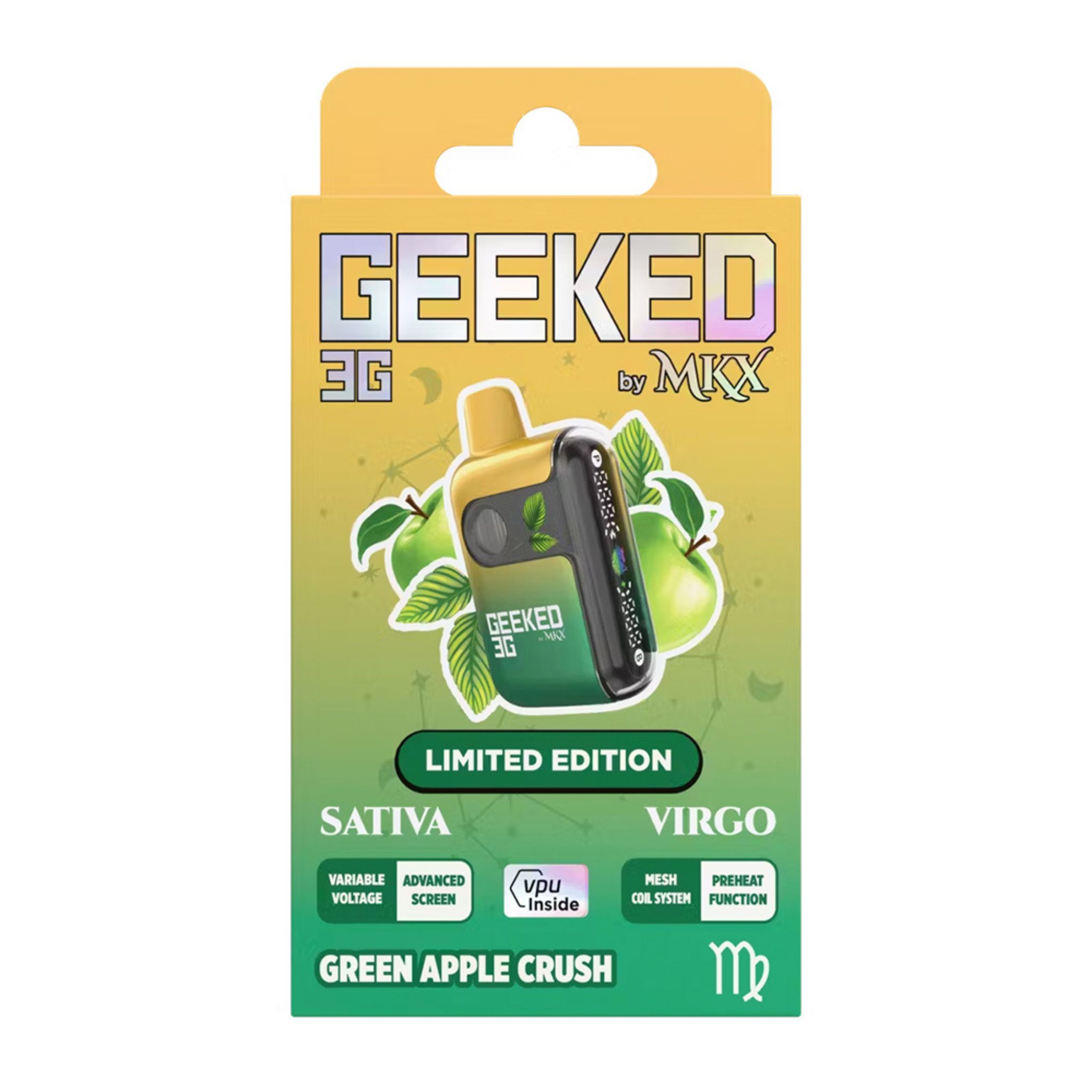 Photograph of product: Geeked - Disposable Vape - Green Apple Crush