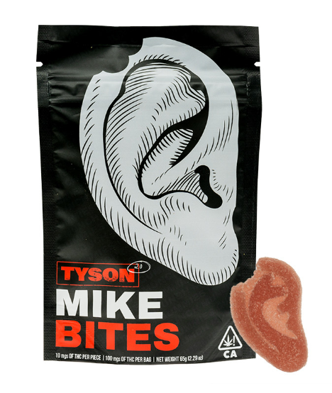 Photograph of product: TYSON 2.0 MIKE BITES BLACK RASPBERRY GUMMIES 10PK 100MG