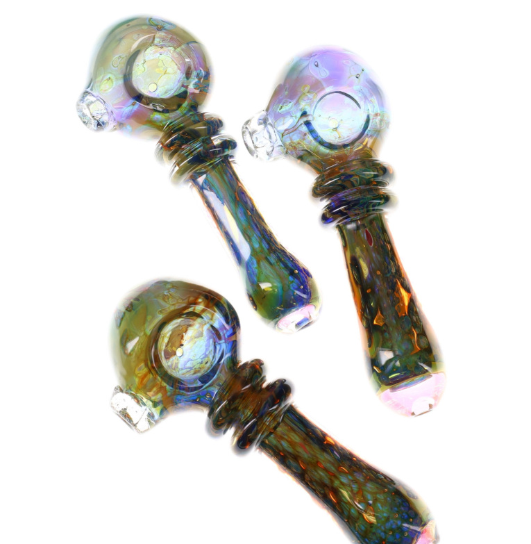 Photograph of product: p3111 gold fumed bubble frit rings glass pipe