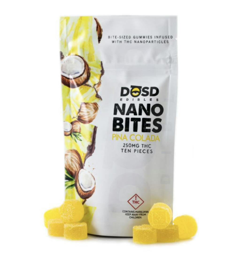 Photograph of product: DOSD - 250mg NANO BITES - PINA COLADA