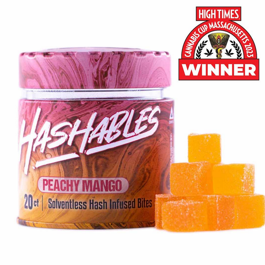 Photograph of product: Gummies - Peachy Mango - au chocolat Rosin - 20Pcs - 100mg