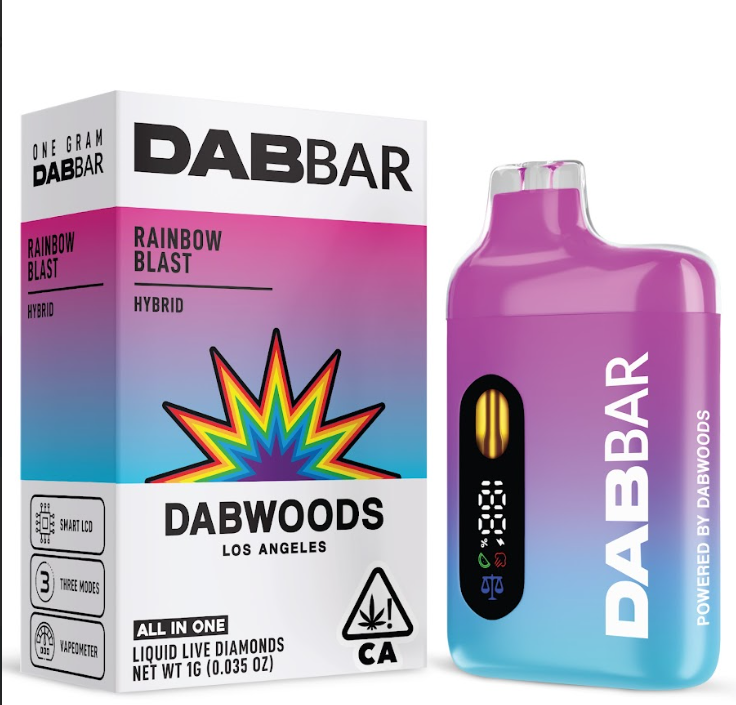 Photograph of product: RAINBOW BLAST 1G LIQUID DIAMOND DAB BAR ALL IN ONE