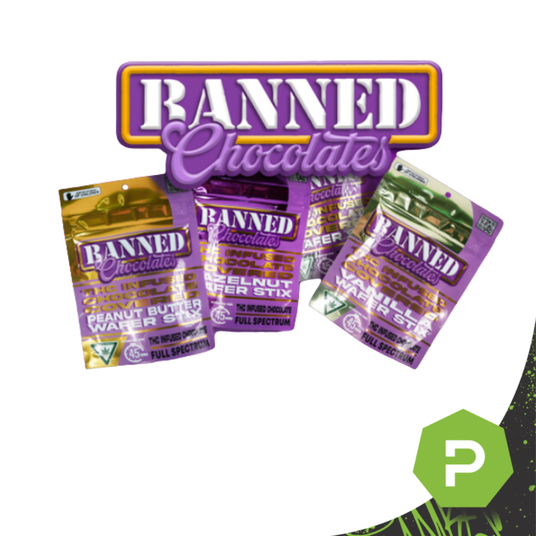 Photograph of product: Banned | 200mg Treats | Vanilla Wafer Stix