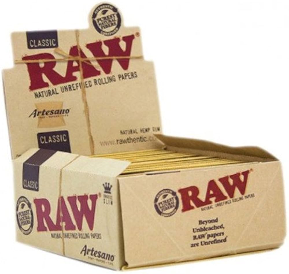 Photograph of product: RAW - Classic Rolling Papers King Size Slim - 32 Pack