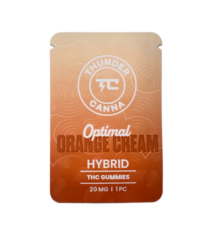 Photograph of product: Thunder Canna - Optimal Orange Cream - 200mg (10x20mg) Gummies