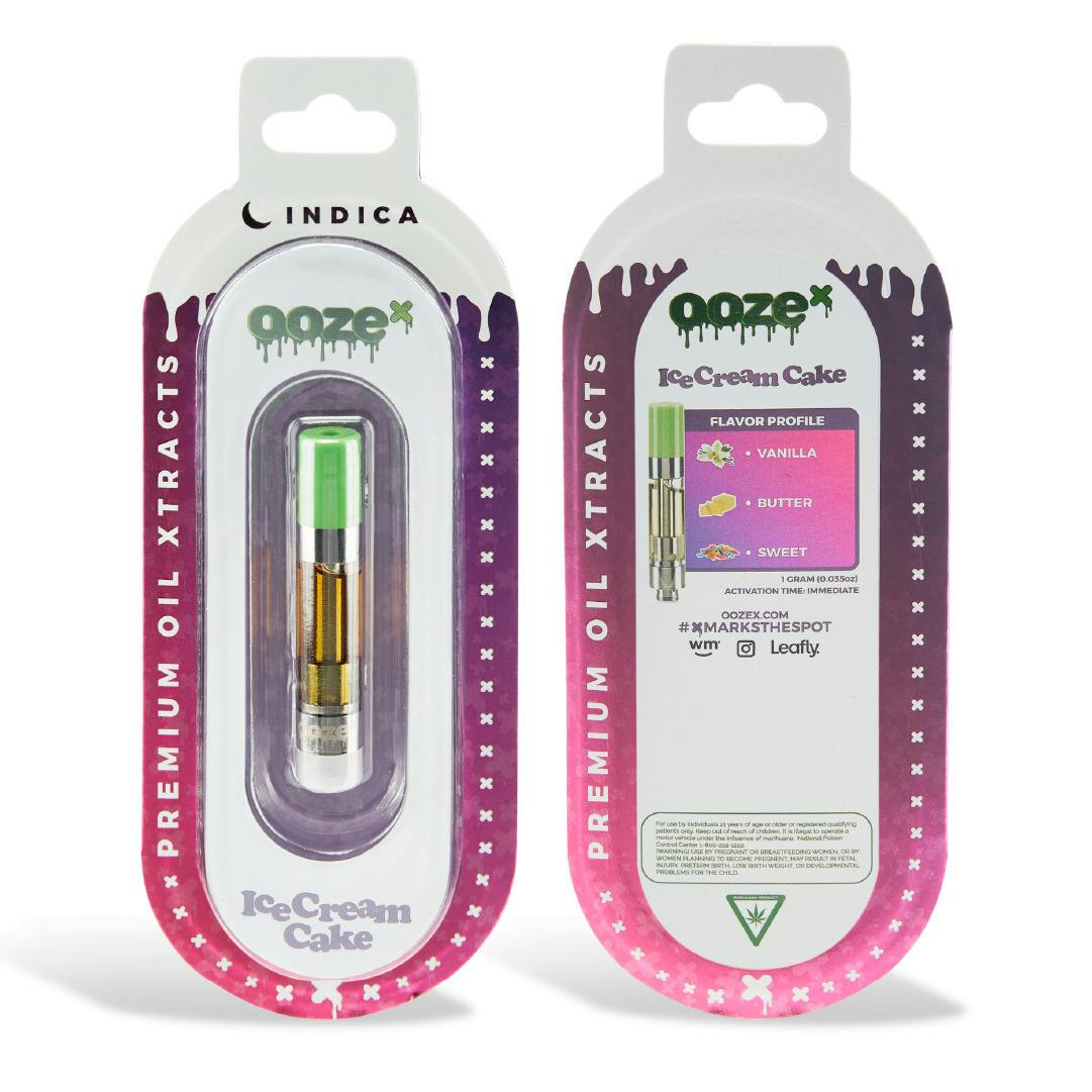 Photograph of product: Ooze X | 1g Vape Cart | Ice Cream Cake