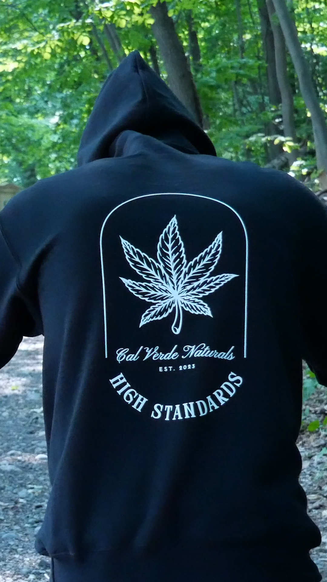 Photograph of product: Cal Verde Hooded Pullover - Black - Large