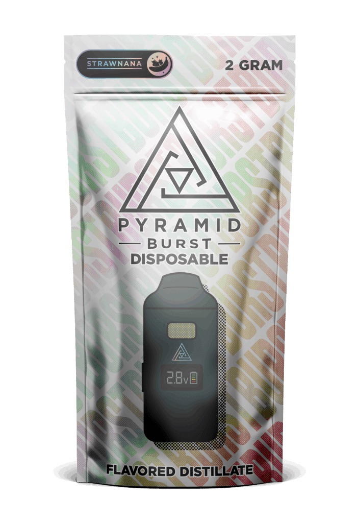 Photograph of product: Pyramid | Burst Disposable | Strawnana | 2g