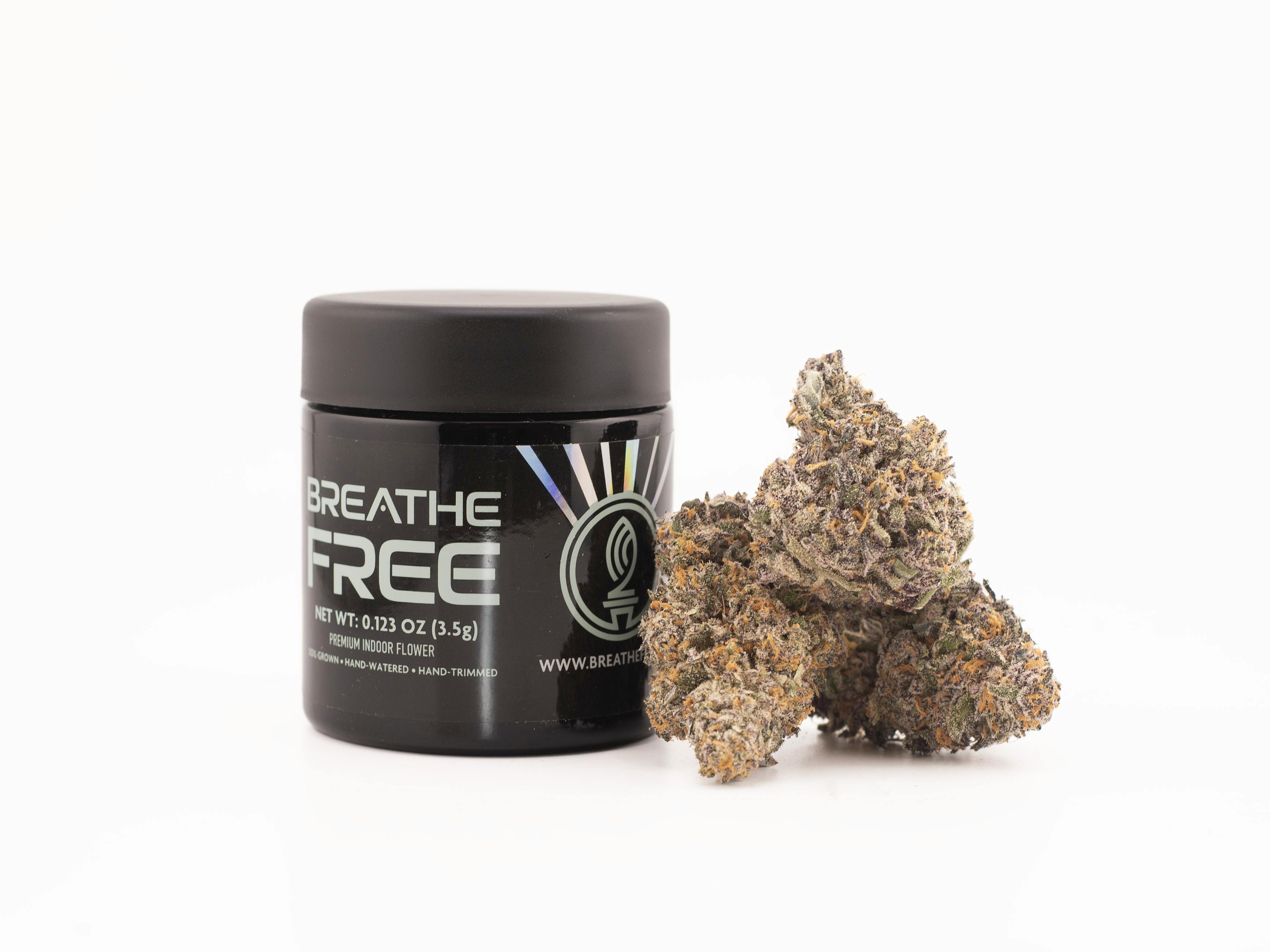 Photograph of product: Breathe Free | Grape Popsicle 3.5g Flower
