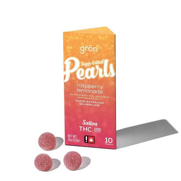 Photograph of product: Raspberry Lemonade Uplifting - 100mg TH-oui 10pc Uplifting Pearls - Gron