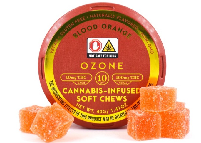 Photograph of product: Ozone Blood Orange Pectin Soft Chews 10pk/100mg