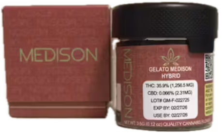 Photograph of product: Medison | 3.5g Flower | Gelato
