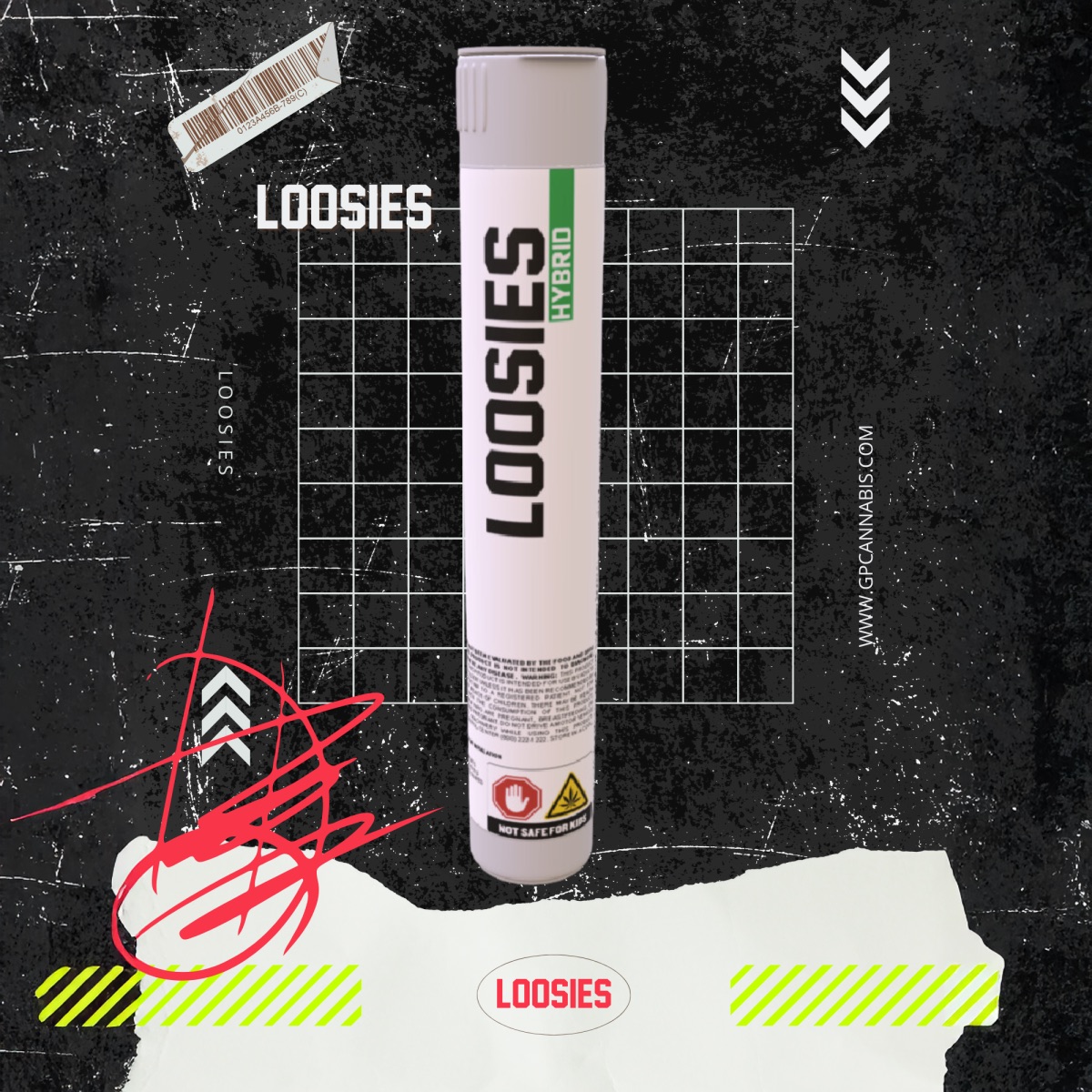 Photograph of product: Loosies Skittlez 1g Kief Enhanced Preroll