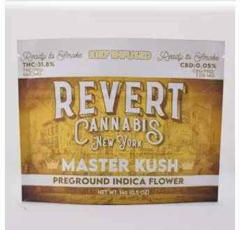 Photograph of product: Revert - Master Kush - Kief Infused Ground Flower - 14g