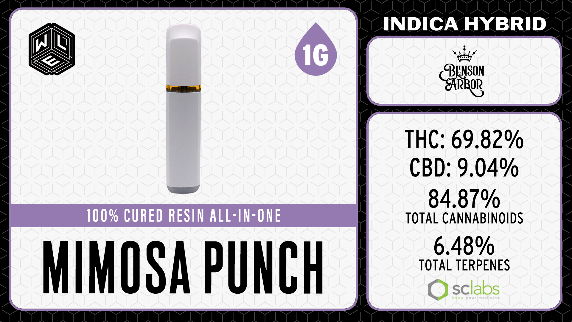Photograph of product: WLE | Mimosa Punch Cured Resin AiO
