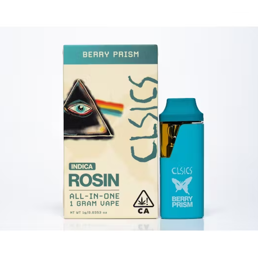 Photograph of product: CLSICS Berry Prizm Oui'd Live Rosin All-In-One Cartridge, 1g