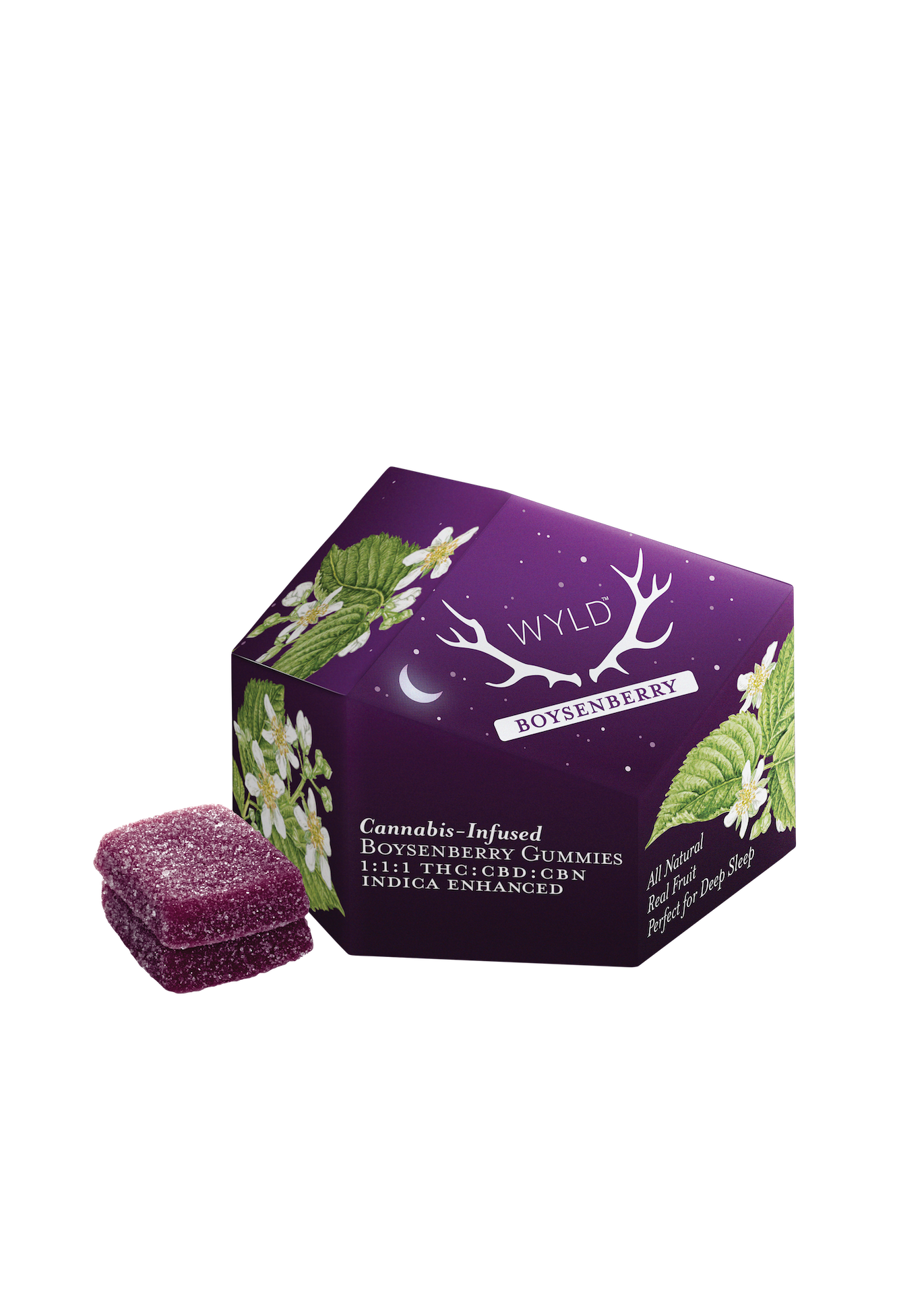 Photograph of product: Boysenberry 1:1:1 10mg (10ct) - WYLD Gummies