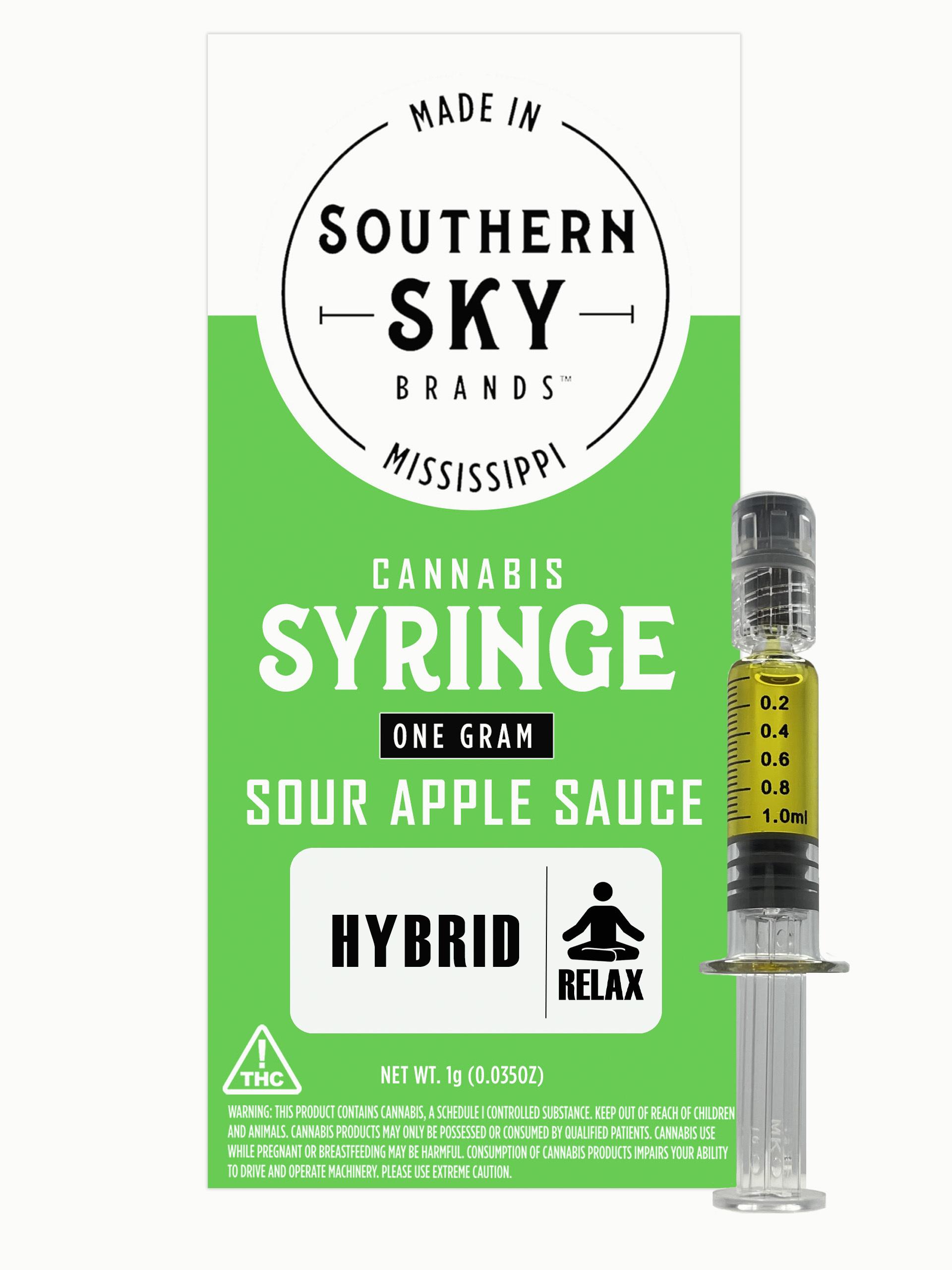 Photograph of Product: Southern Sky | 1g | Sour Apple Sauce | Syringe