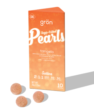 Photograph of product: Gummies | Tangelo | 2:1:1 TH-oui:CBC:CBG | 10 Pieces x 10mg